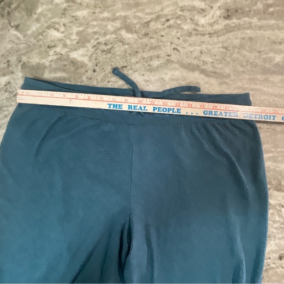 Eddie Bauer teal waffle knit pajama set Size 2X (P1) - Picture 5 of 10